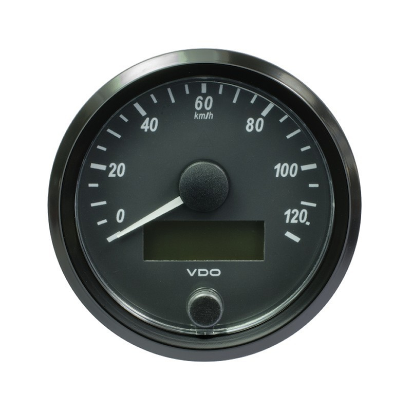 VDO SingleViu Speedometer 120 Kmh Black 80mm